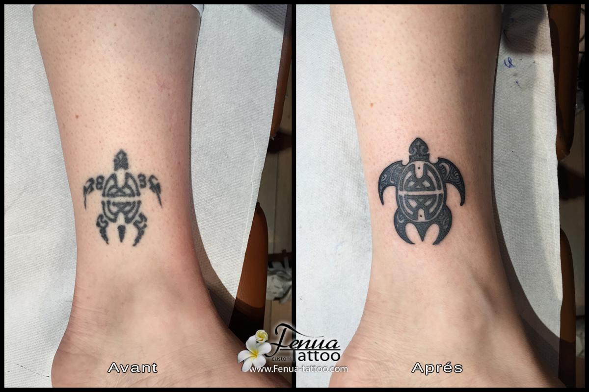 ajout de photo de recouvrement de tatouage polyn sien tortue sur